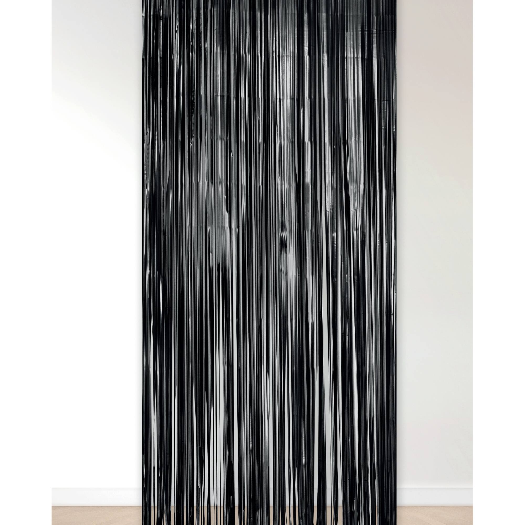12 Pack: Black Fringe Curtain by Celebrate It™